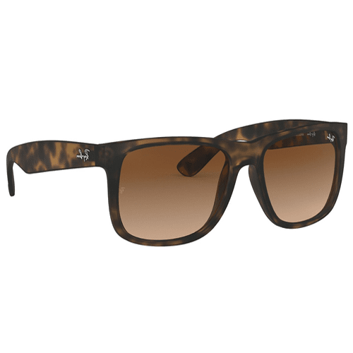 Ray-Ban-Square-Justin-Light-Havana-Rubber-Sunglasses-For-Men-RB4165